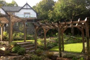Oak pergola and garden terraces