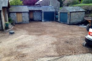 Landscaping work Kirkby Lonsdale driveway using reclaimed materials