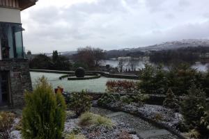 Lakeland garden in winter